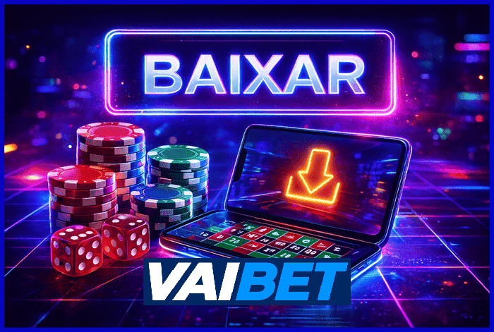 Imagem promovendo o app oficial da VAIBET para mobile